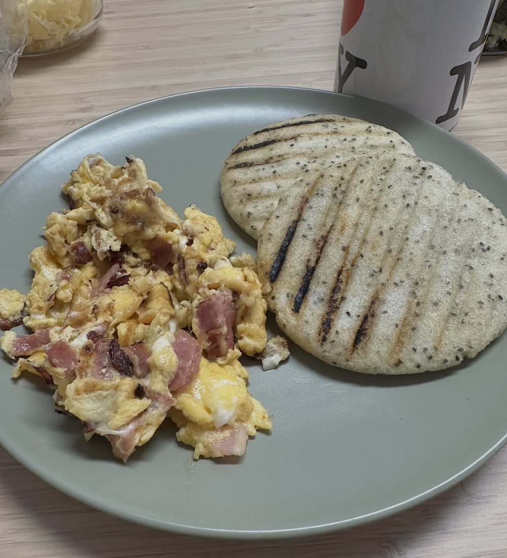 Arepas con huevos