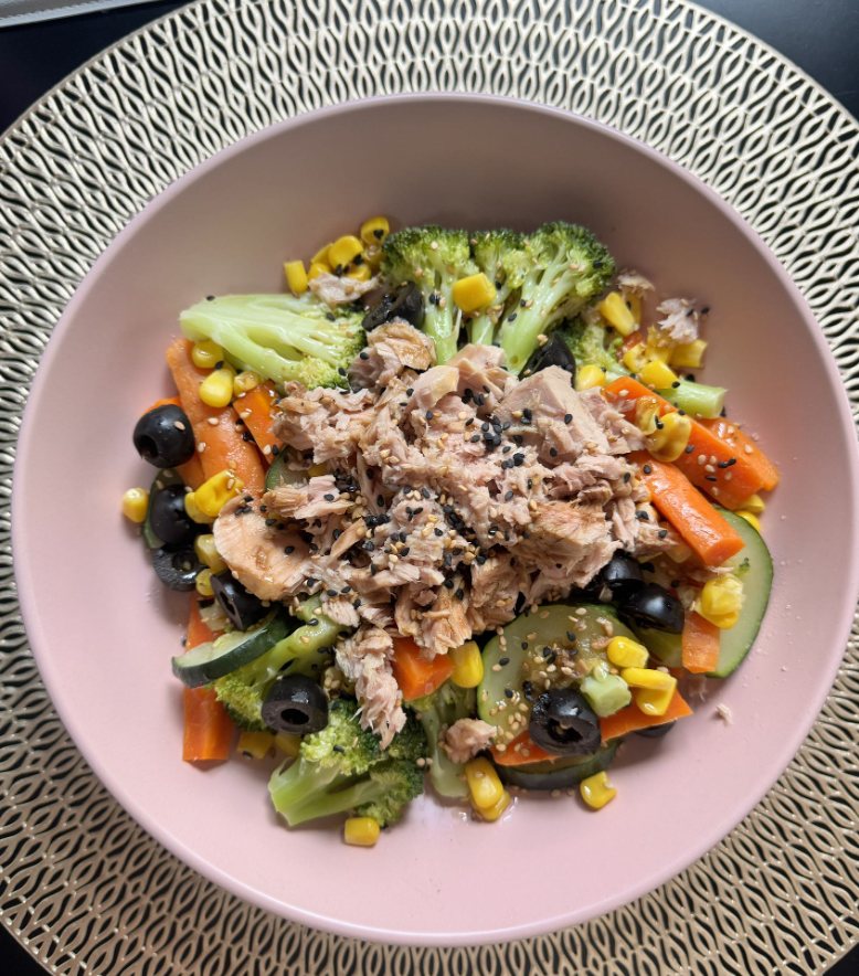 Bowl de atún y vegetales