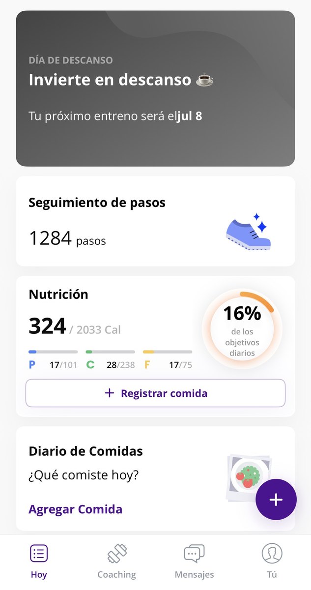 Seguimiento en la app de PeemiFit
